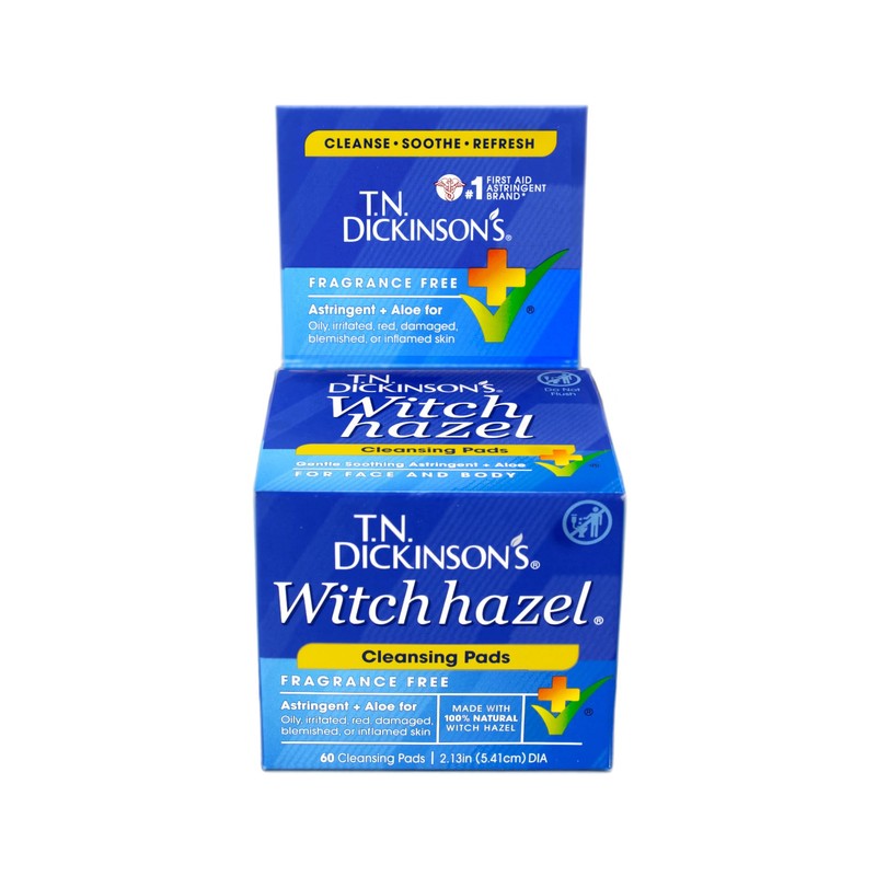 T.N. Dickinson: Witch Hazel Cleansing ct, 60 ct (5 pack)
