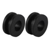Enwye 10 PCS Motorcycle Rubber Grommets Black and Silver 6mm