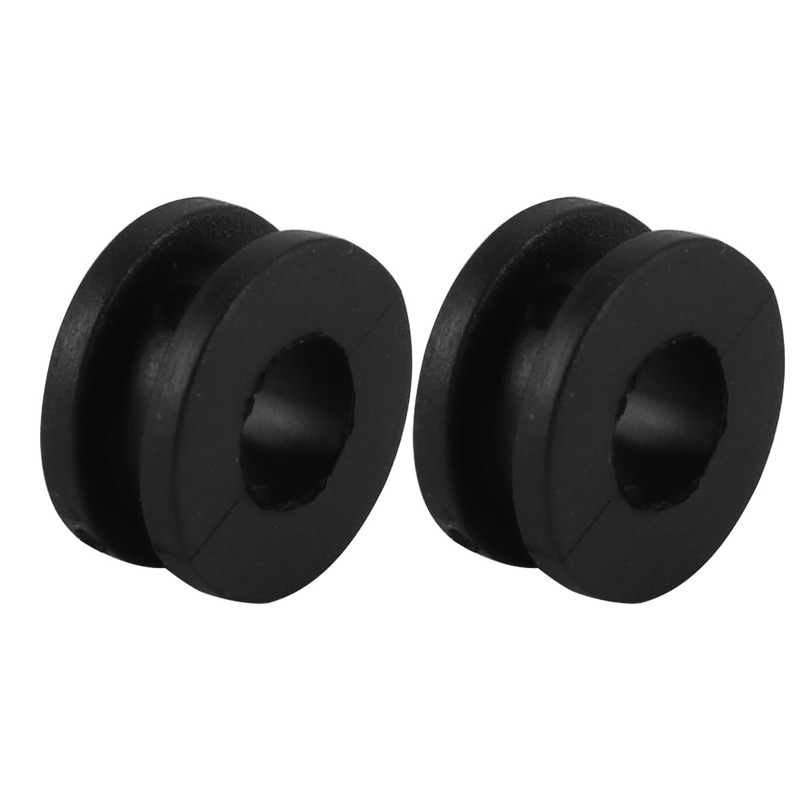 Enwye 10 PCS Motorcycle Rubber Grommets Black and Silver 6mm