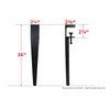 Shepherd Hardware 8130E 16" Adjustable Fit Table Clamp Legs, Black