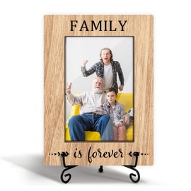 HQLOW Family is Forever Picture Frame Family Picture Frame Wood Photo Frame Fits 4x6 with Stand for Tabletop or Desktop Display -29