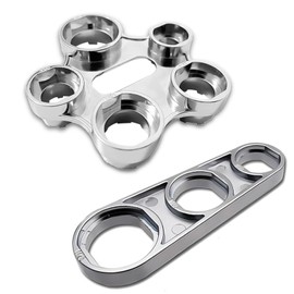 Aerator Key, Pack of 2 Aerator Mounting Keys M6-M28 Universal Aerator Service Key 6-in-1 Tap Strainer Aerator Key Tool (3/5 Hole)