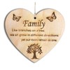 Pet-Jos Family Plaque Wooden Hanging Heart Gift for Family Members
