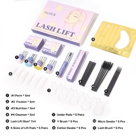 CALAILIS Lash Lift Kit, 2025 Updated Eyelash Lift Kit, Professional Semi-Permanent Eyelash Curling Lash Extension Set, Eyelash Lift Kit Suitable for Salon and DIY at Home Use
