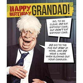 Emotional Rescue Spitting Image Grandad Birthday Card, Boris Birthday Card For Grandad Lockdown, Funny Grandad Birthday Card, Design, 154x184 ZRLW9555