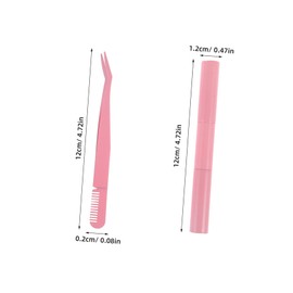 Healeved 1 Sets Thick False Eyelashes Lash Clusters Kit DIY Lash Applicator DIY Eyelash Extension Kit Eyelash Extension Tools Eyelashes Individual Kit No Lash Clusters Pink Plastic