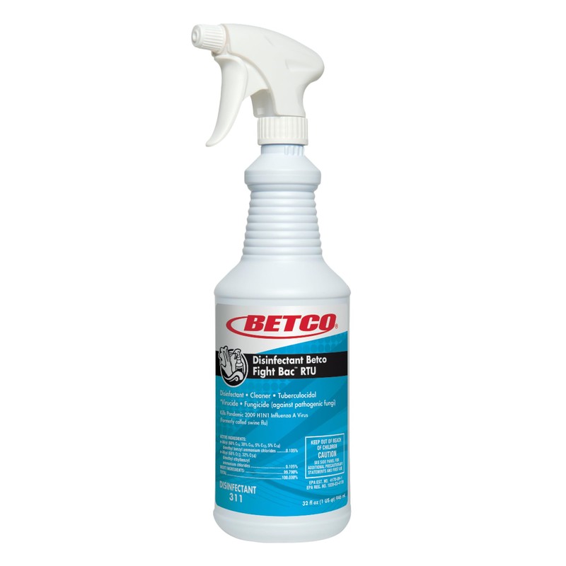 Betco FIGHT BAC RTU Disinfectant Cleaner, Citrus Floral, 32 oz.