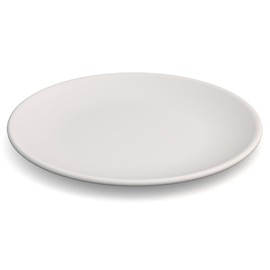 Ornamin Plate flat Ø 23 cm White Melamine (Model 414) / camping plate, breakfast plate, dinner plate