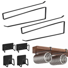 Lainballow 6 Pcs Mason Jar Lid Organizer,Tumbler Lid Organizer with Canning Rings Holder, Mason Jar Lids Storage for Regular and Wide Mouth, Black Canning Lids Holder for Kitchen Cabinet Door