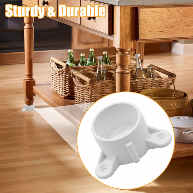 Biaungdo 2 Inch PVC Table Leg Cap Fittings Furniture Grade