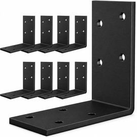 3"x3" Heavy Duty L Brackets, 90 Degree Galvanized Corner Brace, 8 Pcs