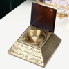 Metal Ashtray with Cover Retro Office Ornaments Smoking Gifts Egyptian