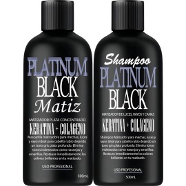 Kit Platinado Shampoo Platinum Black Y Platinum Black Matiz