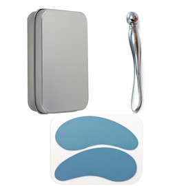 KGDUYC 1 Pair of Reusable Blue Eye Patches, Eye Patches with Lifting Effect to Reduce Wrinkles and Fine Lines, Metal Applicator