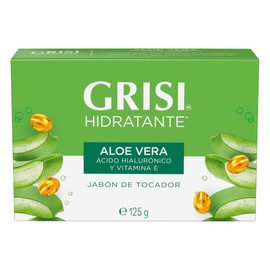 Grisi, Jabón en Barra Aloe Vera con Ácido Hialurónico y Vitamina E, 125 gr                                                                            