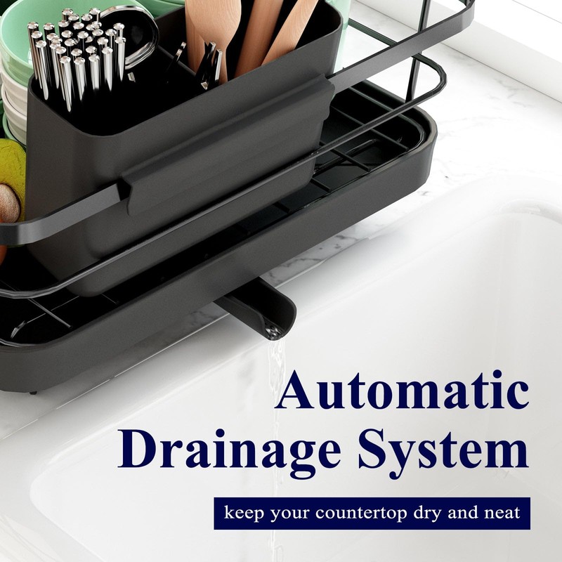 Kitsure Dish Drying Rack- Space-Saving Dish Rack, Dish Racks for