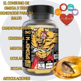 omega 3 6 9 capsulas Puro 90 Cápsulas softgel 1000 mg Platinum. Better LIfe Naturales. Omega 3 Oil Specimen EPA (180 mg) y DHA (120 mg), con 90 porcio
