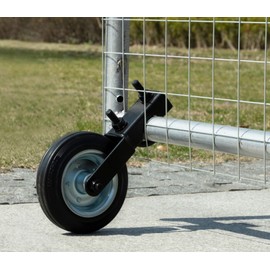 HILLMASTER 6 Inch Gate Wheel Gate Caster Kit with 1-5/8" Thru 2" Gate Frames, Heavy Duty Gate Helper Wheel Gate Support Wheel for Chain Link Fence Swing Gate, Black