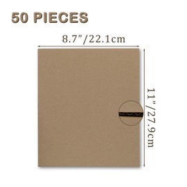 HESESOH 50 Pack Corrugated Cardboard Sheets 8.7"L x 11"W, Flat Kraft Sheet for DIY Glass Divider Kits and Crafts Supplies, Brown