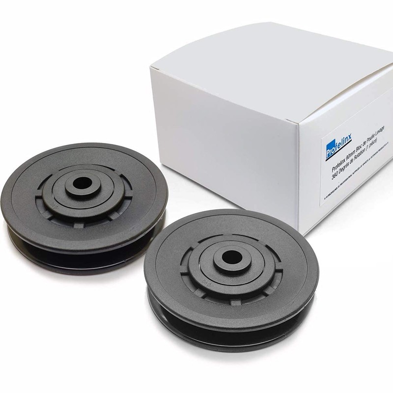 Profelinx 90mm Pulley Wheel Bearing Nylon - Grooved Edge Wearproof
