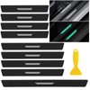 Pack of 9 Car Carbon Fibre Door Sill Protector with