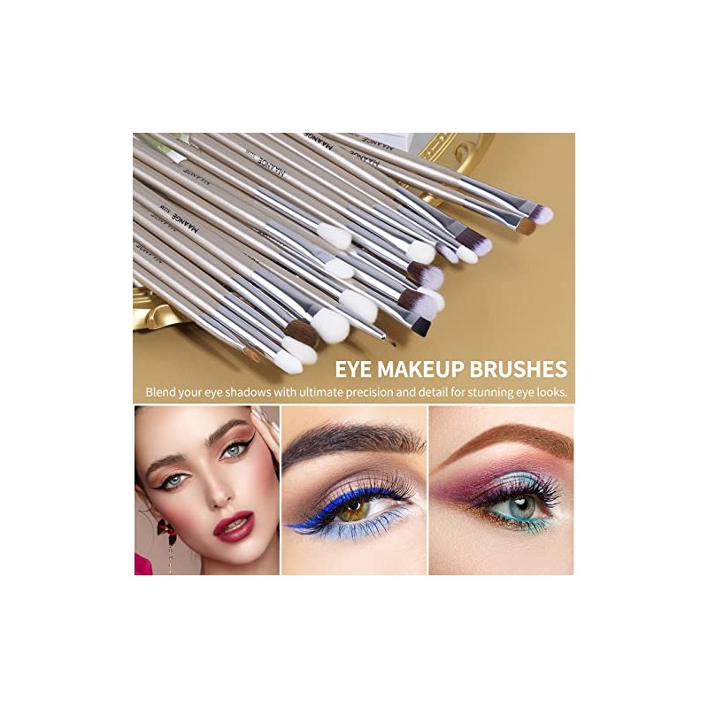 Brochas Maquillaje Profesional Piezas Kit Sintético Sombras Ojos Polvo Base