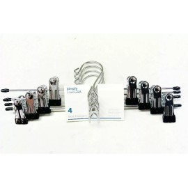 Simply Essential 4PK Simply Essential Home Retail Stores Skirts and Pants Hangers with Clips