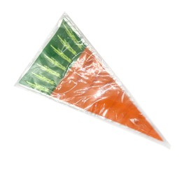 50pcs Carrot Shaped Candy Bags Creative Cone Cellophane Bags Easter Triangle Gift Bags with Twist Ties Translucent Gift Storage Packaging Bag for Holiday Birthday Baby Shower Wedding Party Decor