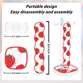 DiyGody Headphone Stand Gaming Headset Holder for Desk, Strawberry Flowers Unique Design Cellphone Stand Earphone Stand Desk Accessories for All Headphones Size