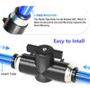 MiJunHD 6mm BUC Pneumatic Valve, 1 Piece Manual Switch Controller