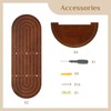 Walasis 22in Walnut Boho Floating Shelf with Ledge，Mid Century Modern