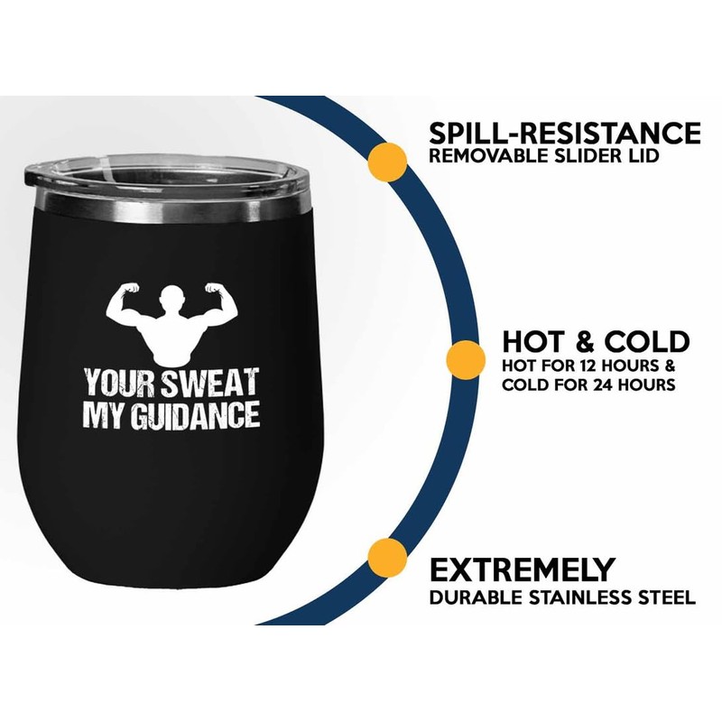 Luxe Gifting Personal Trainer Black Edition Wine Tumbler 12oz -