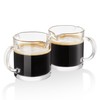 Ackers Shot Glasses Espresso Parts Double Spouts Milk Cup Clear