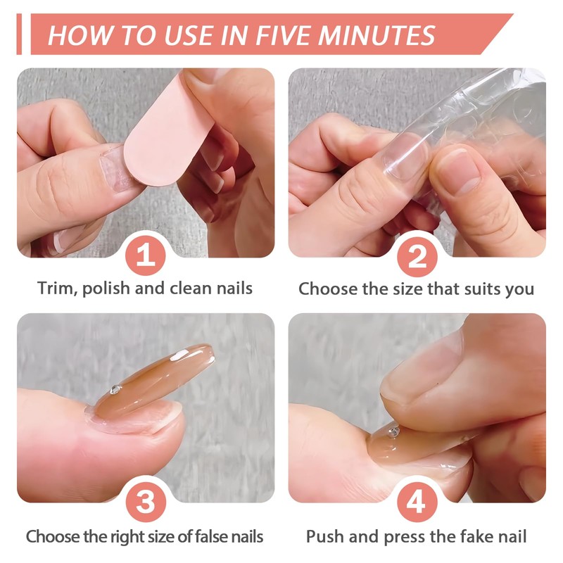 24pcs Black French Tip Press on Nails Short Square Gold