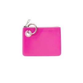 Oventure Mini Pouch in Tickled Pink Silicone – Vibrant Compact Pouch with Zipper & Carabiner for Keys, Cards, and Essentials