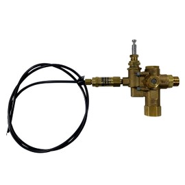 1/2" Compression Side Inlet X 1/2" FNPT, Combo Unloader Pilot Check Valve with Throttle Control Cable for 6.5HP Max Gas air Compressors (095-125 PSI, 48" Throttle Control Cable & Unloader Valve)