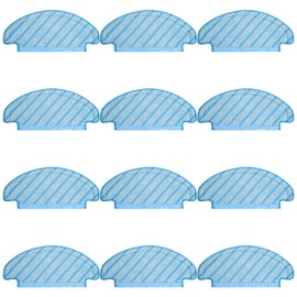 Unikstone 12Pcs Washable Cloth Mop Pads for Ecovacs Deebot Ozmo T8 AIVI T8 Max T8 T8+ Series/ T9 /N8, N8 Pro Plus/ N8 Pro, for Yeedi Vac/Yeedi Vac Max/Yeedi Vac Station Robot Vacuum Replacement Parts