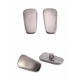 Caulo Replacement Titanium Metal Nose Pads Buds Compatible fit for Oakley Tie Bar OX5138 0.5 OX5140 Glass Sunglass Frames (Titanium - 2 Pairs)
