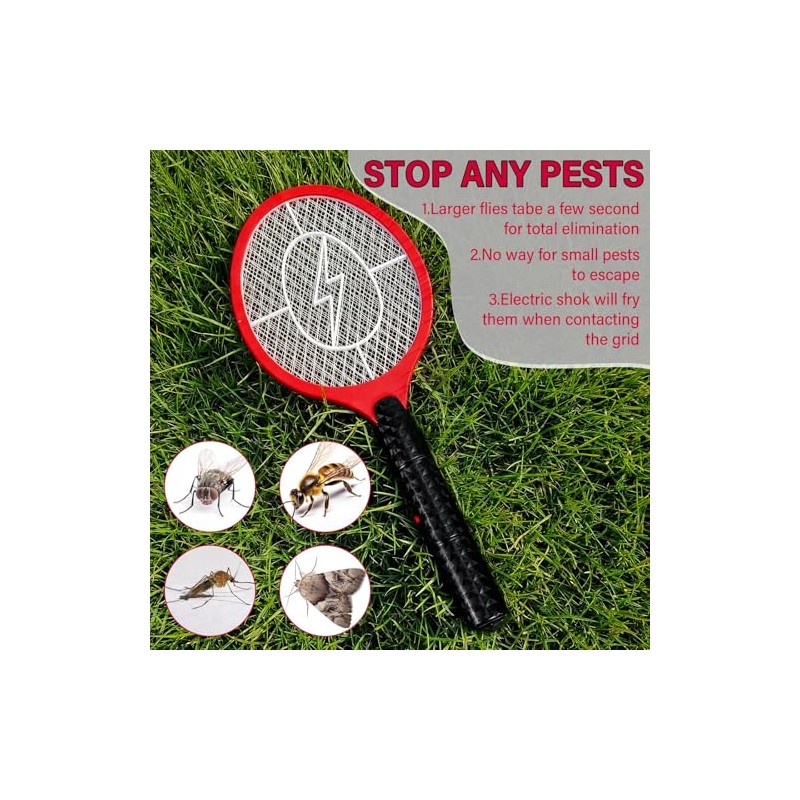 12 Pack Electric Fly Swatter Bulk Bug Zapper Rackets for