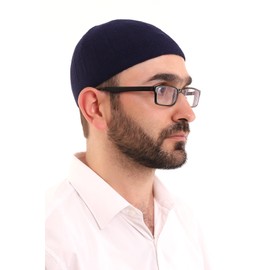 ihvan online Sombreros de lana turca musulmana de invierno Kufi para hombre, Taqiya, Takke, Peci, gorras islámicas, Azul Marino/Estilo 4, Talla única