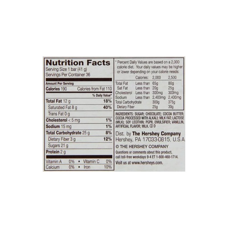 HERSHEY'S Special Dark Chocolate Candy Bars, 1.45 Ounce (Pack of