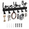 Solvio Key Holder for Wall, Stylish Black Key Hangers for