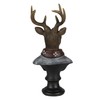 MAISONICA Man Deer Stag Bust Ornament - Cool Male Grey