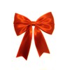 Super Shiny Ribbon Cheer Hair Bow- Alligator Clip (Orange)