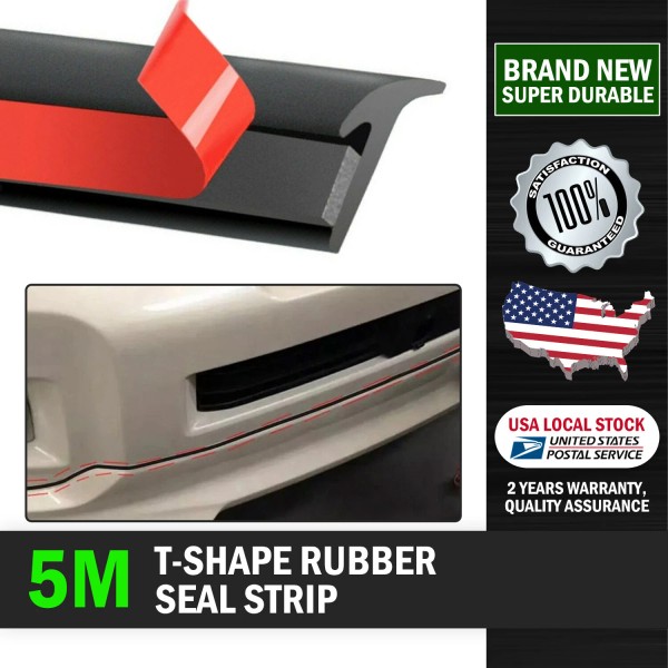 MODIGT 5M T Shape Car Seal Strip Weatherstrip Trim Self-Adhesive