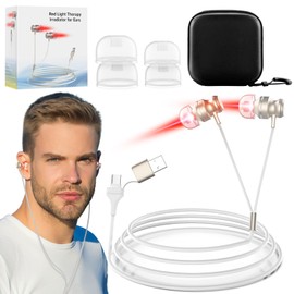 Red Light Therapy for Ears, Upgrade 650NM Ear Red Light Therapy Device, USB & Type C Dual-Purpose Red Light Ear Therapy Device with Storage Box