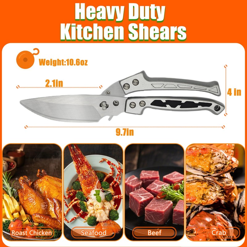 Professional Heavy Duty Kitchen Shears for Food – All in