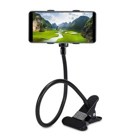 Selfdee Soporte para teléfono celular, soporte de pereza, rotación de 360 grados, soporte universal con brazos largos flexibles, montaje en clip de cu