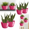 PECZEKO Flower Pot Shiny Plastic Planter Decorative Pot for Large