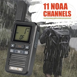 Retevis RB67 Walkie Talkies for Adults, Rechargeable Two Way Radio with USB-C Charger, NOAA, LCD Screen, 1600mAh Battery, Group Call, Portable 2 Way Radios for Family Camping Hiking(2 Pack)